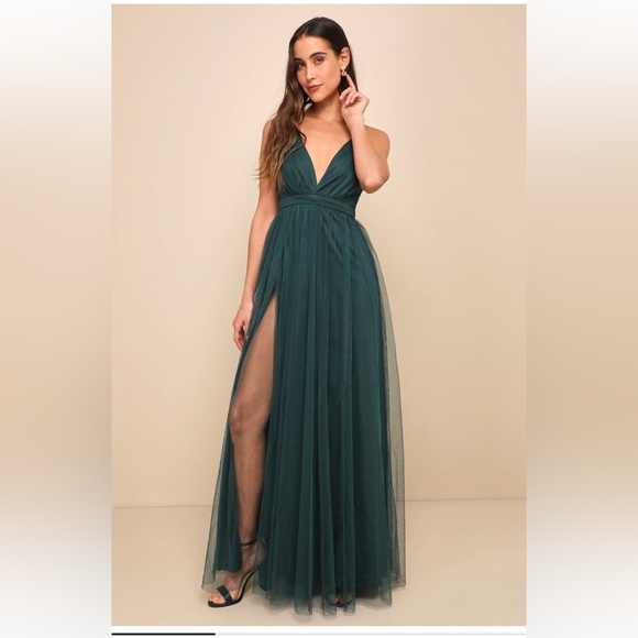 Lulus Dresses & Skirts - Lulu's Hunter Green Backless Maxi Dress